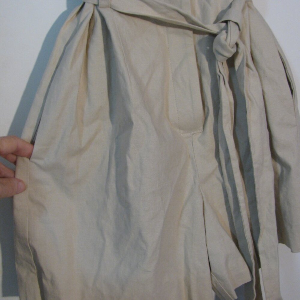 Alex Marie Sand Tan Romper Sz 4 NWT $129 Button Up One Piece Shorts Linen Blend - Picture 5 of 7